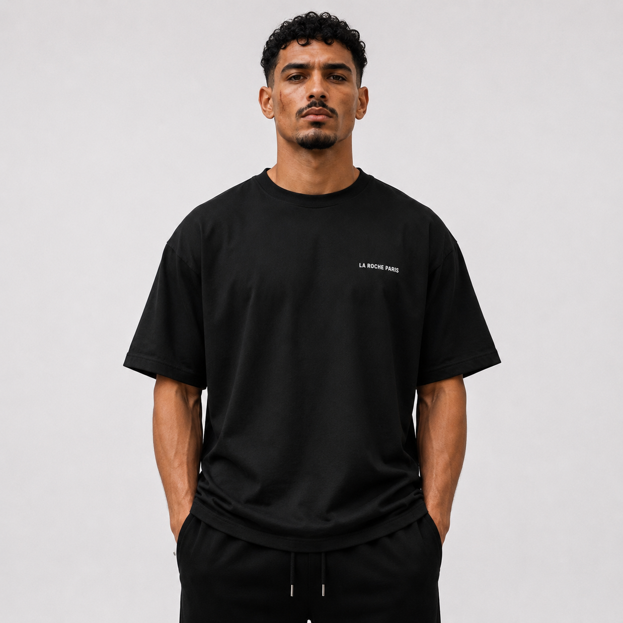 LA ROCHE PARIS SCHWARZ - YELLOW NFM-T-SHIRT