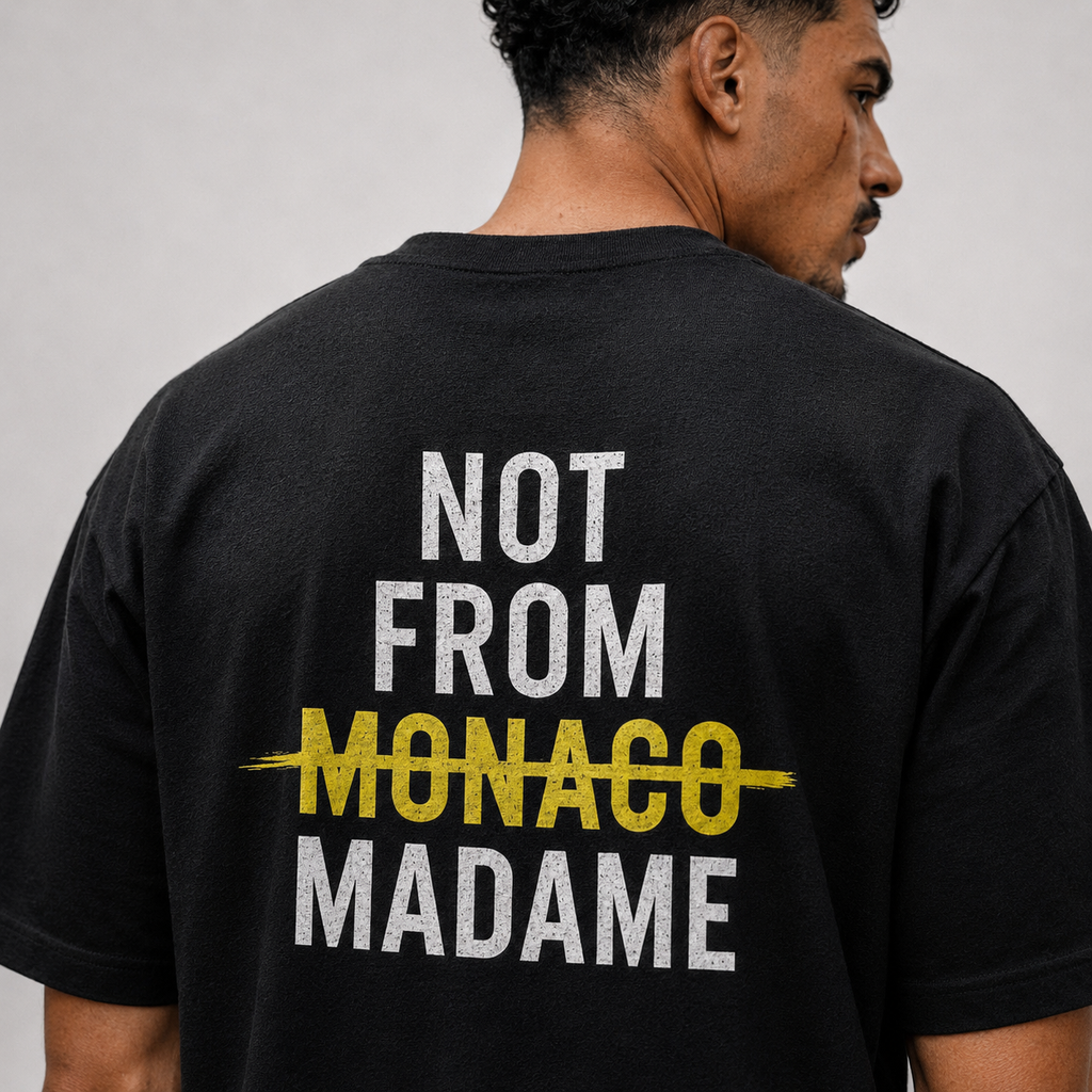 LA ROCHE PARIS SCHWARZ - YELLOW NFM-T-SHIRT