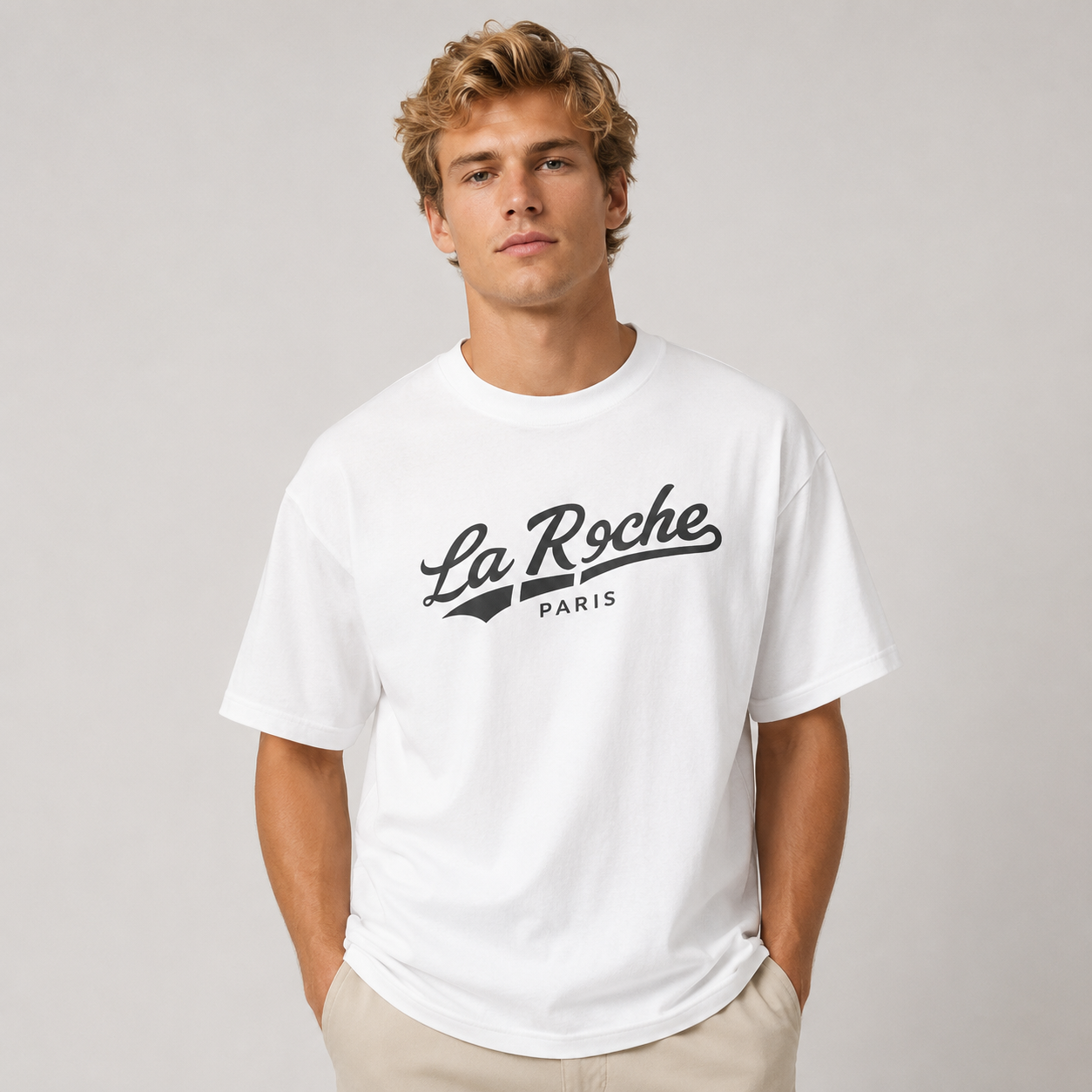 LA ROCHE PARIS BLACK COLLEGE TEE