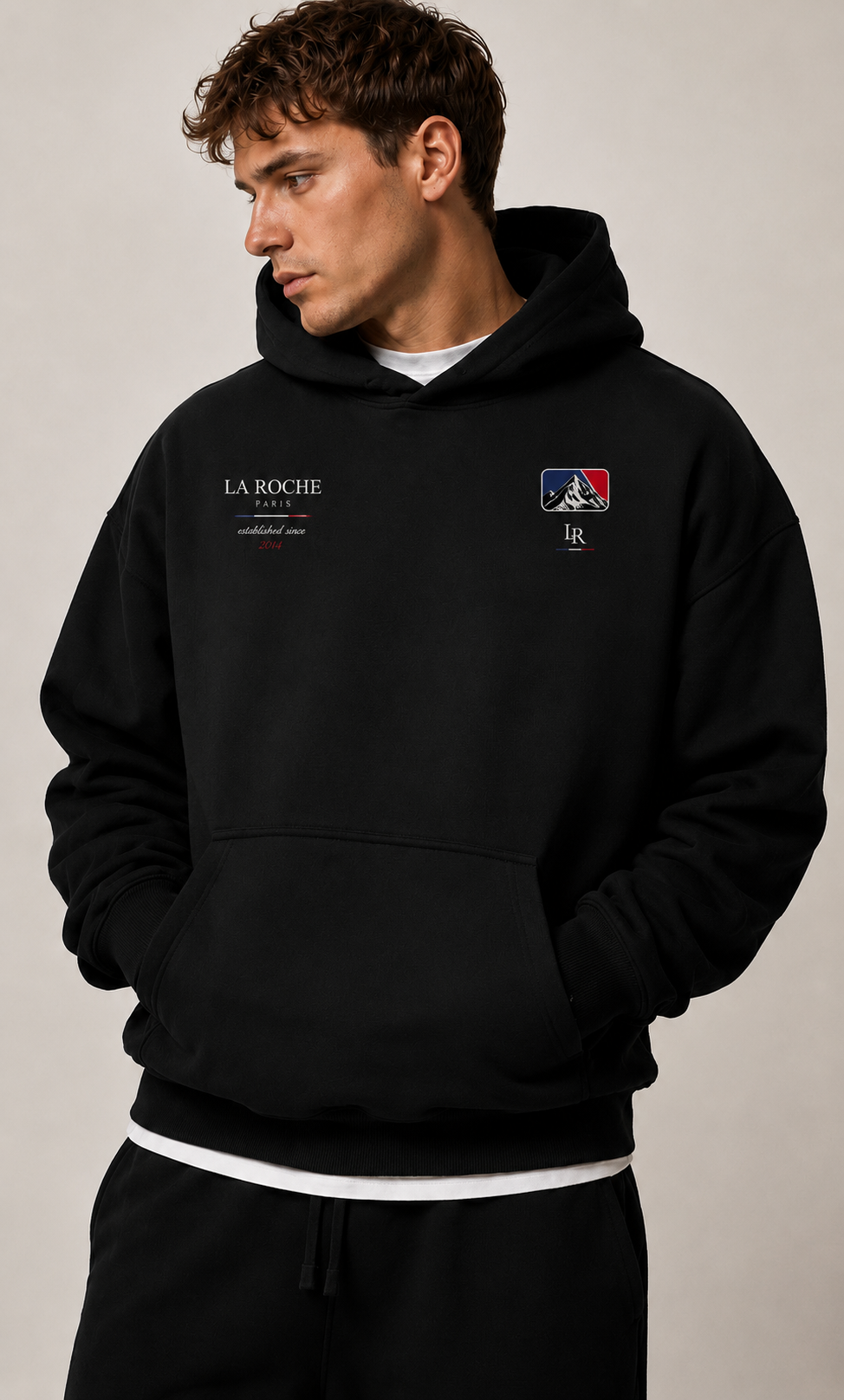 LA ROCHE PARIS SCHWARZES LA ROCHE HOODIE